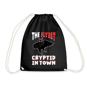 Mothman Cryptozoology - Drawstring Bag - black - Front