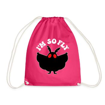 Mothman Kryptide Kryptozoologie - Turnbeutel - Fuchsia - Vorne