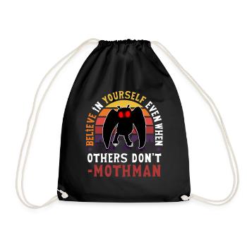 Cryptid Cryptozoology - Drawstring Bag - black - Front