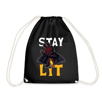 Mothman Crypttide Cryptozoology - Drawstring Bag - black - Front
