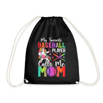 Maman de baseball - Sac de sport léger - noir - Devant