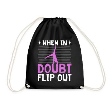 Cartwheel Gymnastics Cheerleading - Drawstring Bag - black - Front