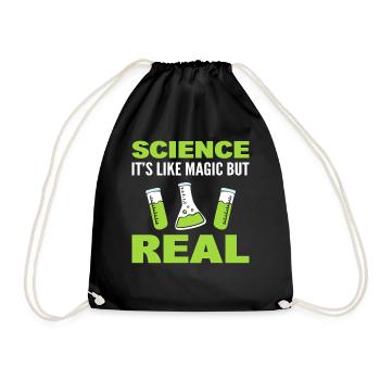 Science Is Like Magic But Real Biotechnologe - Turnbeutel - Schwarz - Vorne