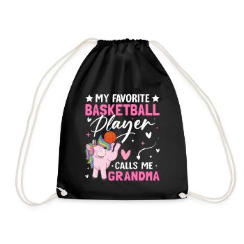 Basketball Granny - Drawstring Bag - black - Front