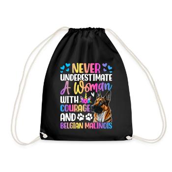 Chien - Sac de sport léger - noir - Devant