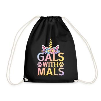 Belgian Malinois Girl Dog - Drawstring Bag - black - Front