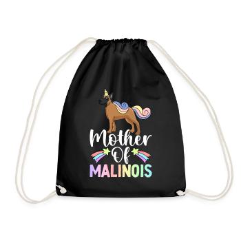Chienne Mère Malinois Belge - Sac de sport léger - noir - Devant
