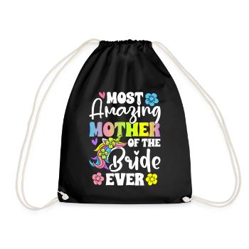 Wedding Bridal Shower - Drawstring Bag - black - Front