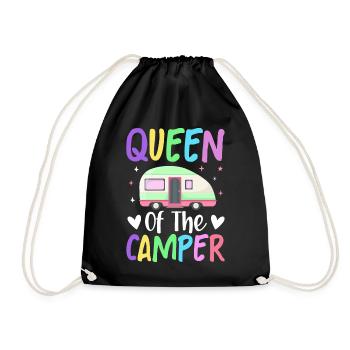 Femme Camper Camping-car Camping - Sac de sport léger - noir - Devant