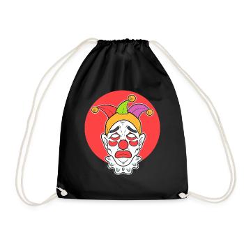 Sad Clown Zirkusartist - Turnbeutel - Schwarz - Vorne