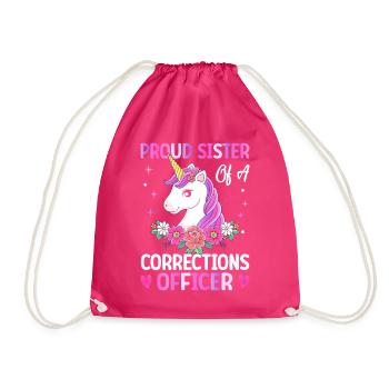 Corrections officer - Drawstring Bag - fuchsia - Front