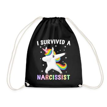 Funny Divorce Feminist - Drawstring Bag - black - Front