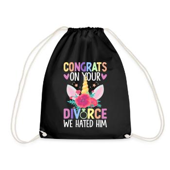 Divorce divorcé - Sac de sport léger - noir - Devant