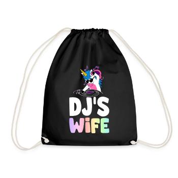 DJ Disc Jockey Disc Jockey - Drawstring Bag - black - Front