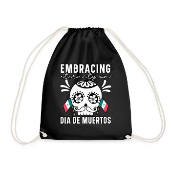 Embrancing Mexico Dia De Muertos - Drawstring Bag - black - Front