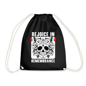 Réjouissez-vous en souvenir Dia de Muertos - Sac de sport léger - noir - Devant