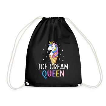 Eiscreme-Mädchen Weibliche Eiscreme-Liebhaberin - Sac de sport léger - noir - Devant