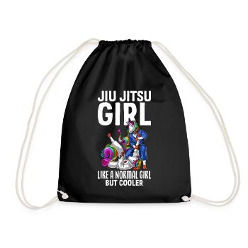 BJJ Mädchen Kampfsport - Turnbeutel - Schwarz - Vorne