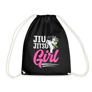 BJJ Girls Martial Arts - Drawstring Bag - black - Front