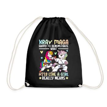 Martial Art Girl - Drawstring Bag - black - Front