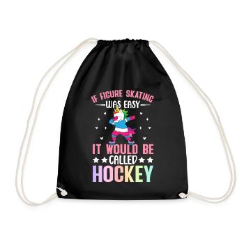 Figure skater Ice Skating - Drawstring Bag - black - Front