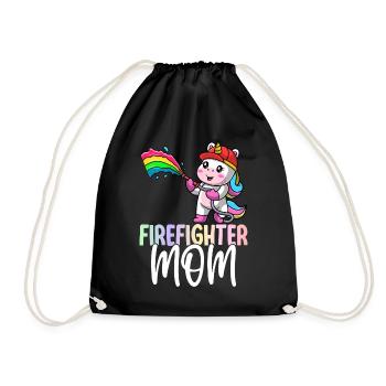 Feuerwehr-Mama - Turnbeutel - Schwarz - Vorne