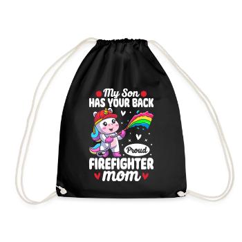 Fire Brigade Mom - Drawstring Bag - black - Front