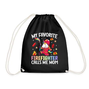 Firefighting - Drawstring Bag - black - Front