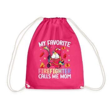 Firefighting - Drawstring Bag - fuchsia - Front