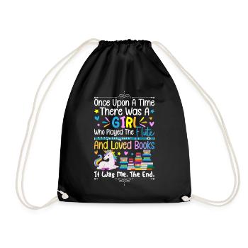 Flûte Girl Joueuse de flûte - Sac de sport léger - noir - Devant