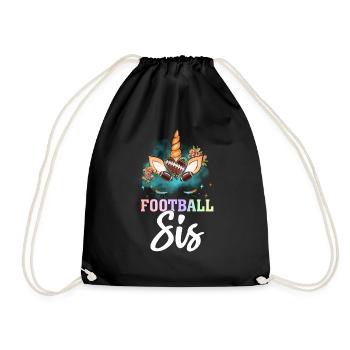 Joueuse de football fille de football - Sac de sport léger - noir - Devant