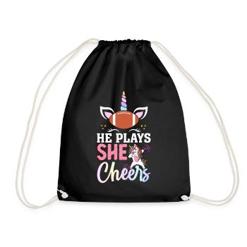 Funny soccer player - Drawstring Bag - black - Front