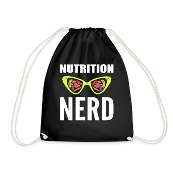 Nutrition Nerd Registrierter Ernährungsberater - Turnbeutel - Schwarz - Vorne