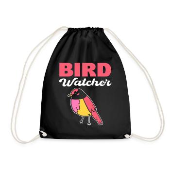 Bird Watcher Vogelbegeisterte - Turnbeutel - Schwarz - Vorne