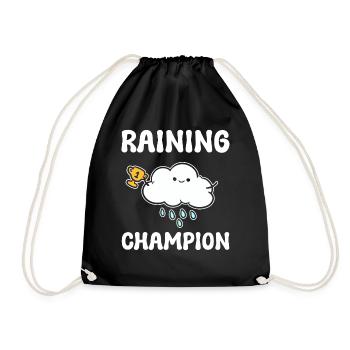 Raining Champion Wettervorhersage - Turnbeutel - Schwarz - Vorne