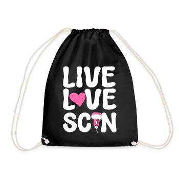 Live Love Scan Medizinischer Sonograph - Turnbeutel - Schwarz - Vorne