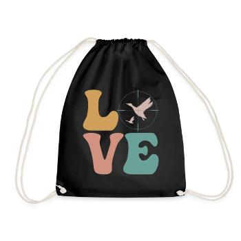 Duck Hunter Duck Hunting - Drawstring Bag - black - Front