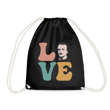 Edgar Allan Poe Écrivain Poète Anglais L - Sac de sport léger - noir - Devant