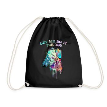 Drôle de chien Barzoï Meme Pop Art - Sac de sport léger - noir - Devant