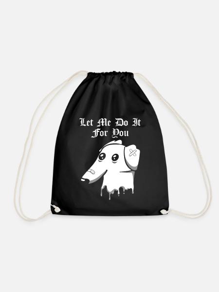 Drôle Barzoi Chien Meme Goth - Sac de sport léger - noir