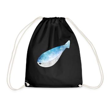 Drôle Sacabambaspis poisson Meme aquarelle - Sac de sport léger - noir - Devant