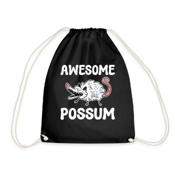 Awesome Possum Wildtierspezialist - Turnbeutel - Schwarz - Vorne