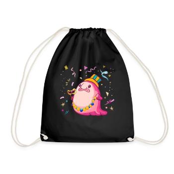 Kawaii Blobfish Carnival - Drawstring Bag - black - Front