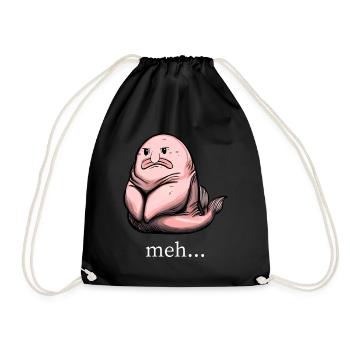 Drôle de poisson blob - Sac de sport léger - noir - Devant
