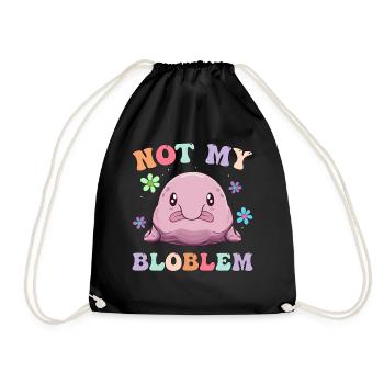 Groovy Blobfish - Drawstring Bag - black - Front