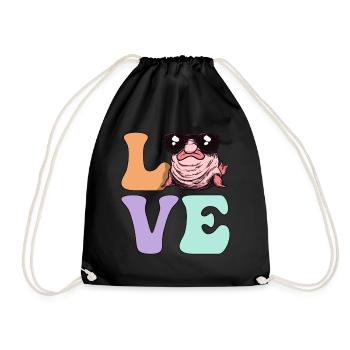 Groovy Blobfish - Drawstring Bag - black - Front