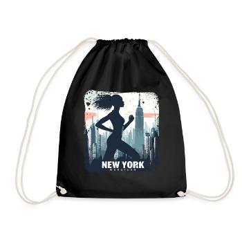 Runner Skyline NYC - Drawstring Bag - black - Front