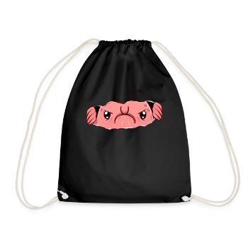 Blobfish Blob Hands - Drawstring Bag - black - Front