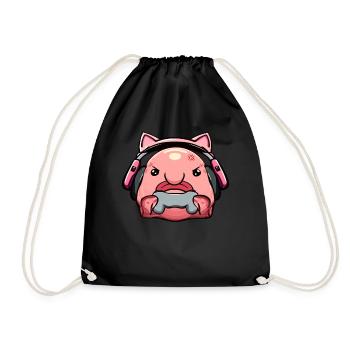 Kawaii Blobfish Gaming Gamer Fille - Sac de sport léger - noir - Devant