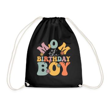 Groovy Geburtstag Mama - Turnbeutel - Schwarz - Vorne
